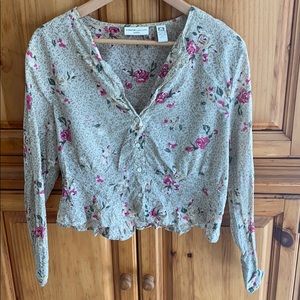 Floral Crop Blouse